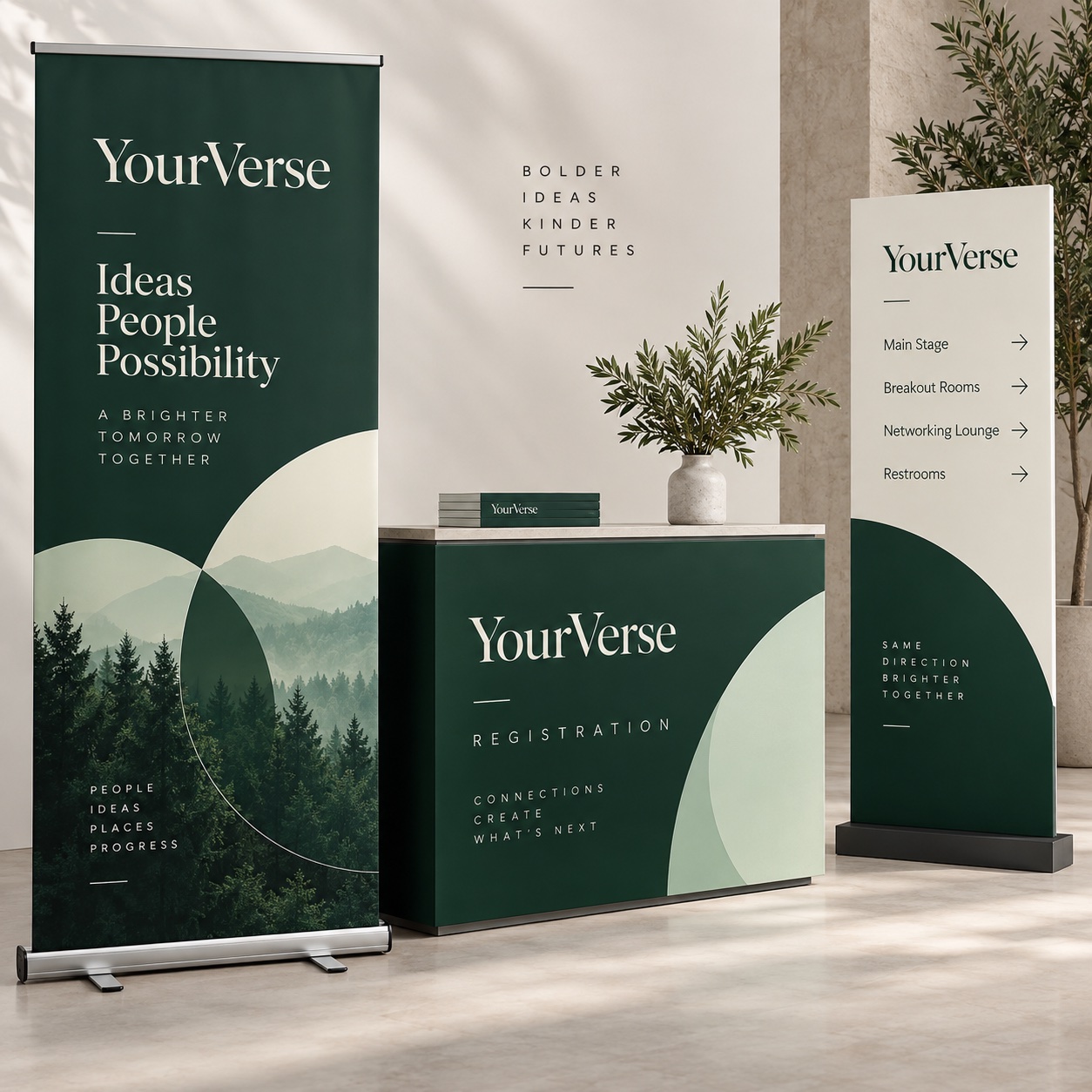 Event banners and wayfinding signage