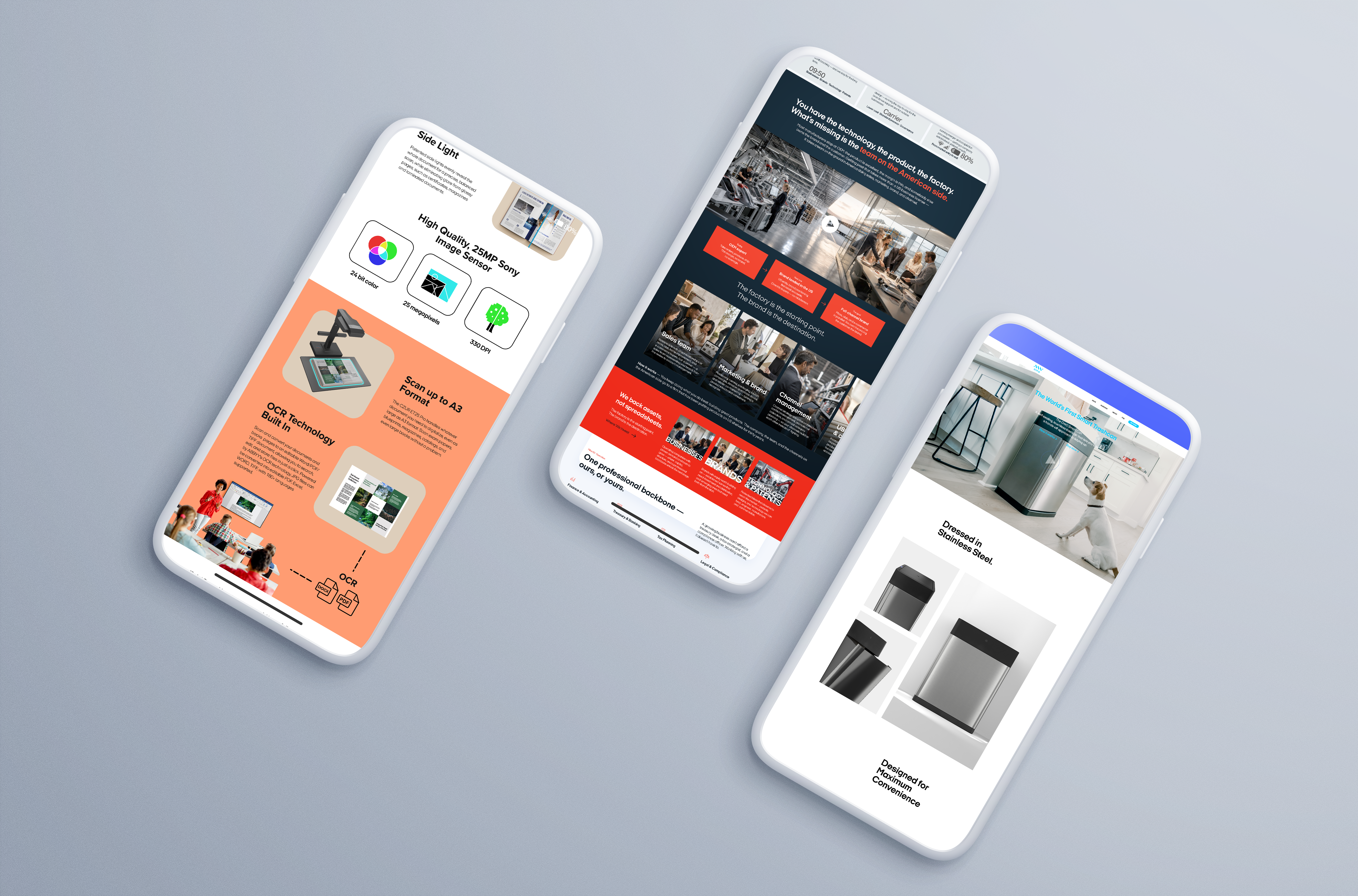 B2B website design displayed on a laptop and phone